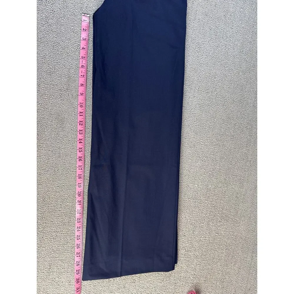 NWT J. Crew Dress Pant High Rise Wool Blend Career‎ Professional Navy Blue Sz 00